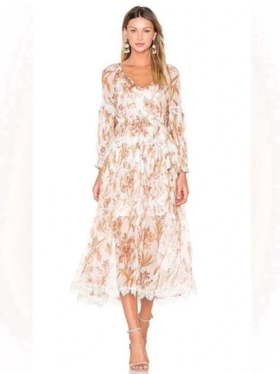 Zimmermann Dresses & Skirts - Zimmermann Oleander Floral Crinkled Slouch Silk Midi Dress